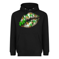 Black St. Patricks Day White Lips Heavyweight Hoodie - Bettercallsaul