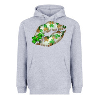 Heather Grey St. Patricks Day White Lips Heavyweight Hoodie - Bettercallsaul