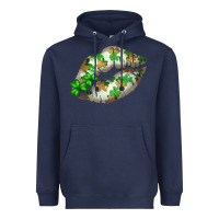 Navy St. Patricks Day White Lips Heavyweight Hoodie - Bettercallsaul