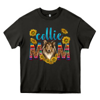 Asphalt western collie mom Heavy Core Tee - texasbilliewilder