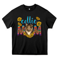 Black western collie mom Heavy Core Tee - texasbilliewilder
