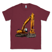 Burgundy excavator Classic Tee - LillyAllenDesigns