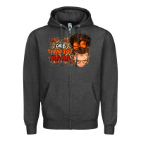 Charcoal Heather one thankful mama Zipper Hoodie - MaliasSmallBusiness
