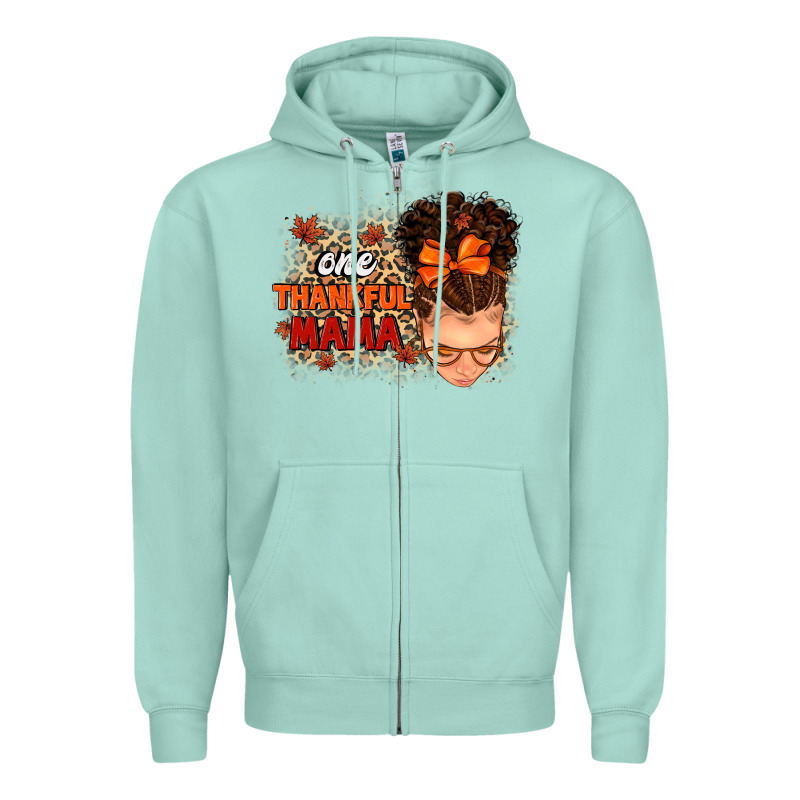 One Thankful Mama Zipper Hoodie by MaliasSmallBusiness | Teevron