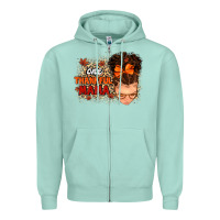Seafoam one thankful mama Zipper Hoodie - MaliasSmallBusiness