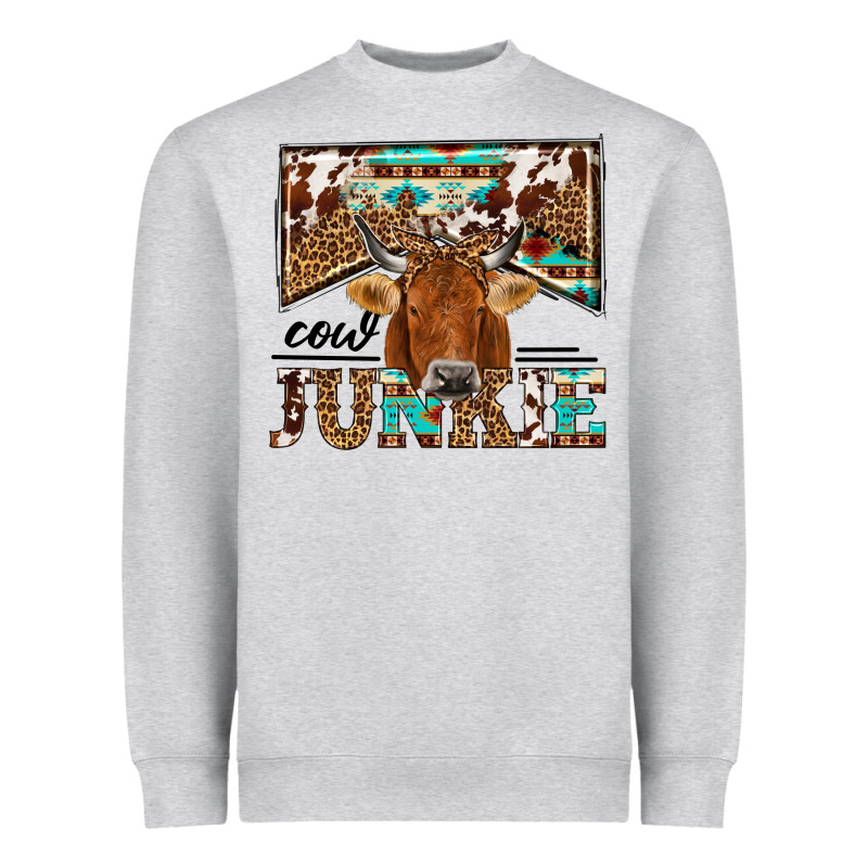 Cow Junkie Heavyweight Sweatshirt by NancyCooperArtShop | Teevron
