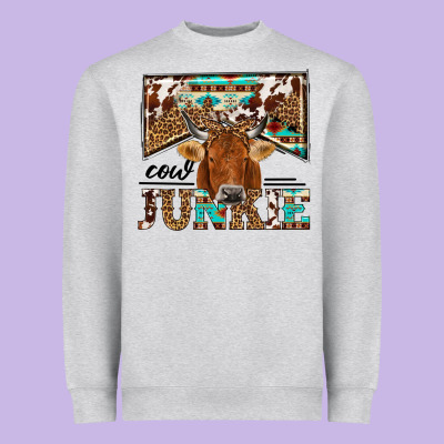 Cow Junkie Heavyweight Sweatshirt Designed By Nancycooperartshop