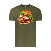 Vintage Olive American hamburger Vintage Tee - AdoDesignShop