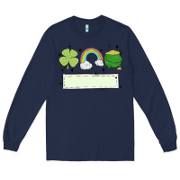 Navy st patrick's trio name patch Long Sleeve Tee - MaliasSmallBusiness