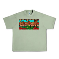 Oil Green horses roses ann cactuses license plate Urban Heavy Tee - Artiststas