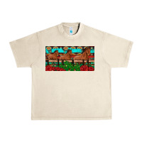 Sandshell horses roses ann cactuses license plate Urban Heavy Tee - Artiststas