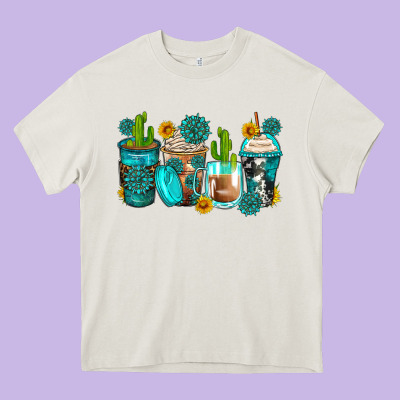 Gemstone Coffee Cups Heavy Core Tee Designed By Zillion Design Studio