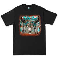 Black wild soul boho skull with background Premium Tee - RanaPortraitStore