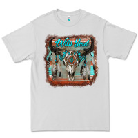 Dove Grey wild soul boho skull with background Premium Tee - RanaPortraitStore