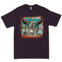 Plum wild soul boho skull with background Premium Tee - RanaPortraitStore