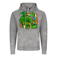 Cloud Rock st patricks lips with horseshoe rainbow and shamrocks Vintage Hoodie - AdoDesignShop