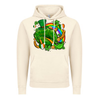 Vintage Artic st patricks lips with horseshoe rainbow and shamrocks Vintage Hoodie - AdoDesignShop