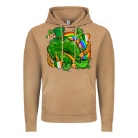 Vintage Camel st patricks lips with horseshoe rainbow and shamrocks Vintage Hoodie - AdoDesignShop