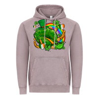 Vintage Zinc st patricks lips with horseshoe rainbow and shamrocks Vintage Hoodie - AdoDesignShop