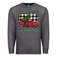 Charcoal Heather Merry Christmas Truck Premium Sweatshirt - Bettercallsaul