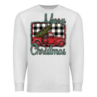 Oatmeal Heather Merry Christmas Truck Premium Sweatshirt - Bettercallsaul