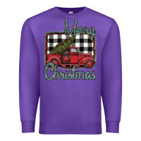Purple Merry Christmas Truck Premium Sweatshirt - Bettercallsaul