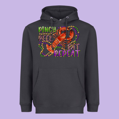 Pinch Peel Eat Repeat Crawfish Heavyweight Hoodie Designed By Ranaportraitstore