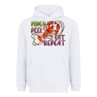 White pinch peel eat repeat crawfish Heavyweight Hoodie - RanaPortraitStore
