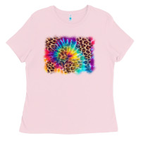 Bubblegum Pink leopard tie dye background Ladies Tee - Zillion Design Studio