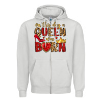 Dove Grey on this day a queen was born Zipper Hoodie - MaliasSmallBusiness
