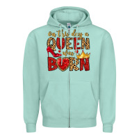 Seafoam on this day a queen was born Zipper Hoodie - MaliasSmallBusiness