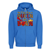 True Royal on this day a queen was born Zipper Hoodie - MaliasSmallBusiness