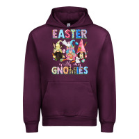 Mauve Wine Easter with my gnomies  Easter Day Urban Hoodie - CowGirlArtShop