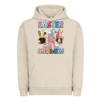 Pigment French Oak Easter with my gnomies  Easter Day Urban Hoodie - CowGirlArtShop