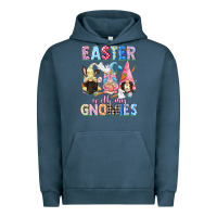 Pigment Midnight Navy Easter with my gnomies  Easter Day Urban Hoodie - CowGirlArtShop