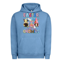 Pigment Pebble Blue Easter with my gnomies  Easter Day Urban Hoodie - CowGirlArtShop