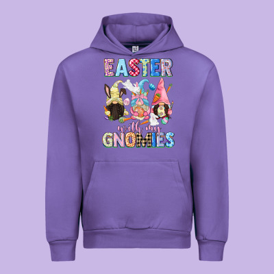 Easter With My Gnomies  Easter Day Urban Hoodie Designed By Cowgirlartshop