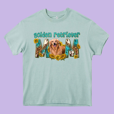 Western Golden Retriever Mom Heavy Core Tee Designed By Texasbilliewilder