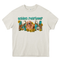 Cream western golden retriever mom Heavy Core Tee - texasbilliewilder