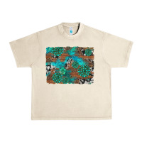 Sandshell gemstone wood and cowhide background Urban Heavy Tee - Artiststas