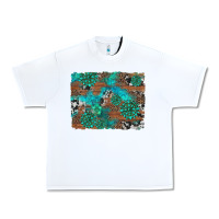White gemstone wood and cowhide background Urban Heavy Tee - Artiststas