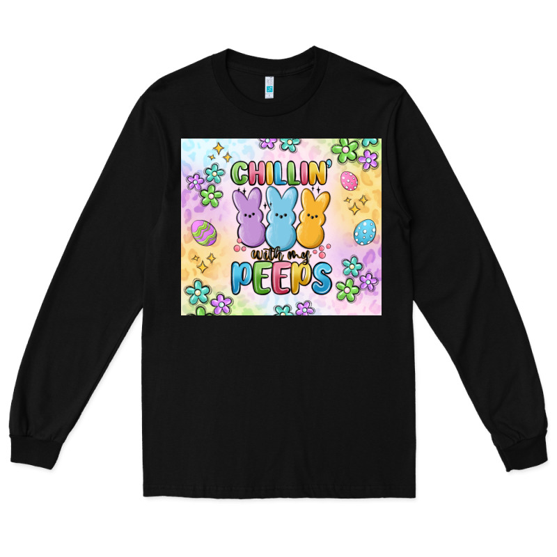 Chillin' With My Peeps Long Sleeve Tee by MaliasSmallBusiness | Teevron