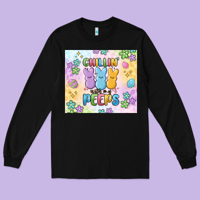 Chillin' With My Peeps Long Sleeve Tee Designed By Maliassmallbusiness