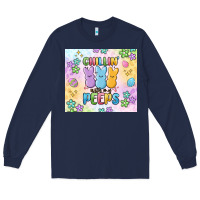 Navy chillin' with my peeps Long Sleeve Tee - MaliasSmallBusiness