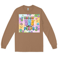 Toasted Coconut chillin' with my peeps Long Sleeve Tee - MaliasSmallBusiness