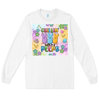 White chillin' with my peeps Long Sleeve Tee - MaliasSmallBusiness