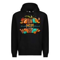 Black thankful grateful blessed mom pumpkin Premium Hoodie - NancyCooperArtShop