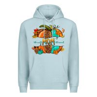 Blue Mist thankful grateful blessed mom pumpkin Premium Hoodie - NancyCooperArtShop