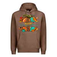 Chestnut thankful grateful blessed mom pumpkin Premium Hoodie - NancyCooperArtShop