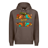 Coffee thankful grateful blessed mom pumpkin Premium Hoodie - NancyCooperArtShop